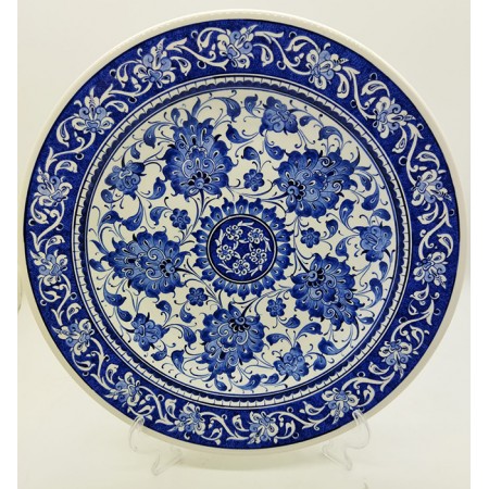 42 cm Lotus Motifli Çini Tabak